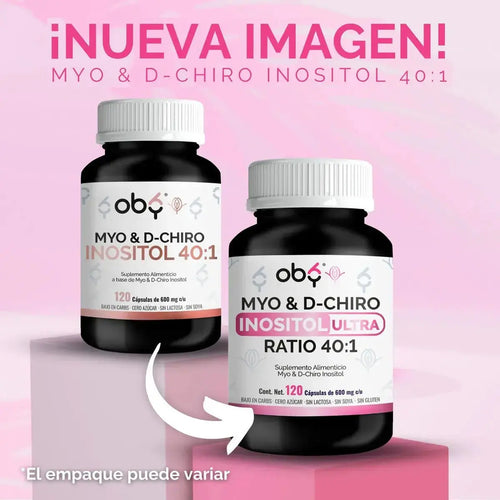 Oby | Myo y D-Chiro Inositol Ratio 40:1 | 120 cápsulas oby.mx
