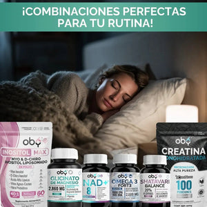 Glicinato De Magnesio | Bisglicinato Mineral Quelado + Piperina | Vitaminas Mujer y Hombre | 120 Capsulas oby.mx