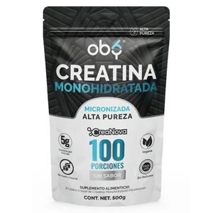 Creatina Monohidratada Micronizada Pura Polvo 500g oby.mx