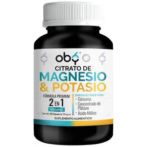 *Citrato de Magnesio + Citrato de Potasio (180 cápsulas) oby.mx