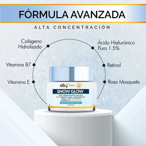 OBY GEL HIDRATANTE FACIAL SNOW | Hidratación Profunda y Frescura oby.mx