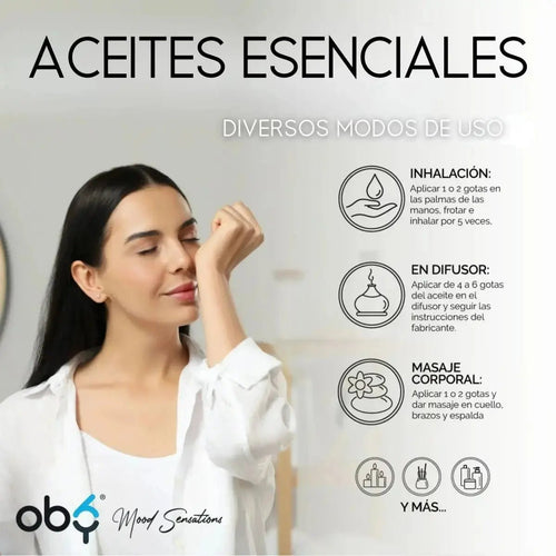 Kit Aceites Esenciales 3Pack: Lavanda, Menta, Naranja | OBY Mood Sensations | Tamaño Extra grande 50 ml cada uno oby.mx