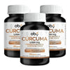 Pack de 3 frascos: OBY Curcuma 1000 mg | Con Pimienta Negra y Aceite de Coco