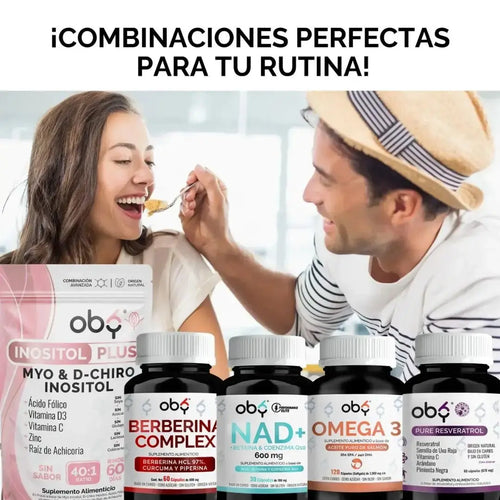 OBY Berberina Pura con Cúrcuma y Pimienta Negra | 60 cápsulas $̶6̶4̶9̶.̶0̶0̶ oby.mx