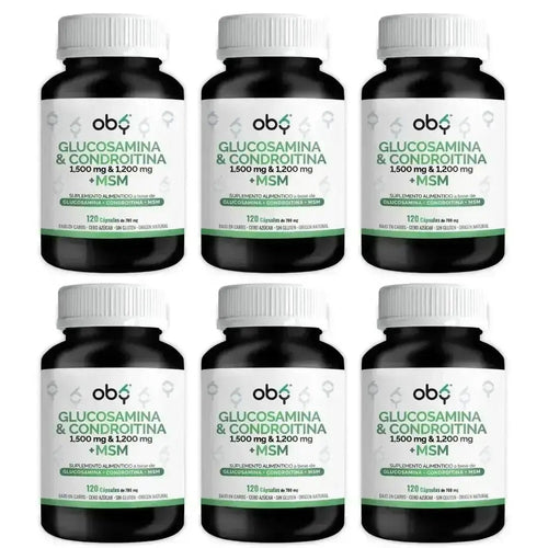 Pack de 6 frascos: OBY Glucosamina, Condroitina + MSM Fast Bundle