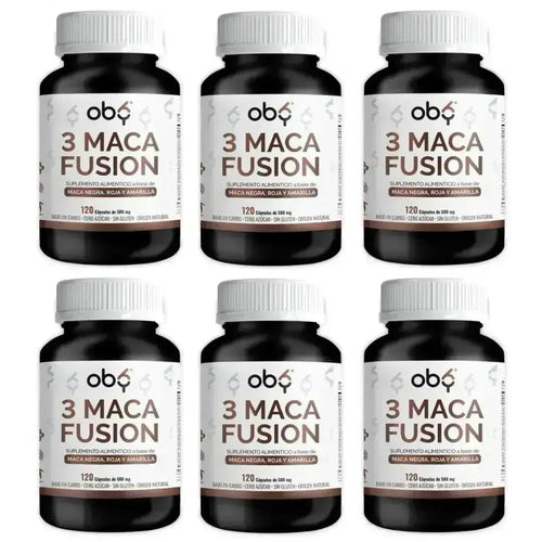 Pack de 6 frascos: OBY Maca Negra, Maca Roja y Maca Amarilla Fast Bundle