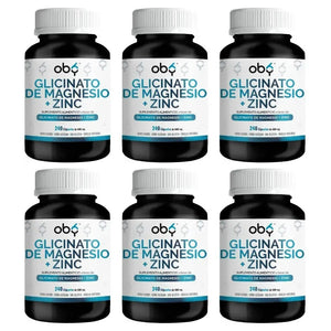 Pack de 6 frascos: OBY Glicinato de Magnesio y Zinc Fast Bundle