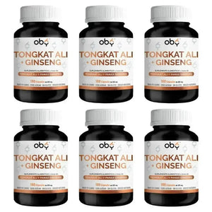 Pack de 6 frascos: OBY Tongkat Ali + Ginseng Fast Bundle