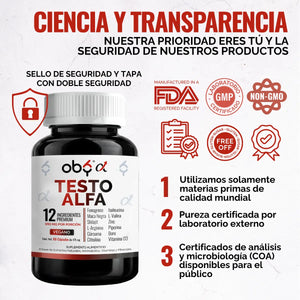 Multivitamínico Hombre 12 ingredientes 60 cápsulas oby.mx