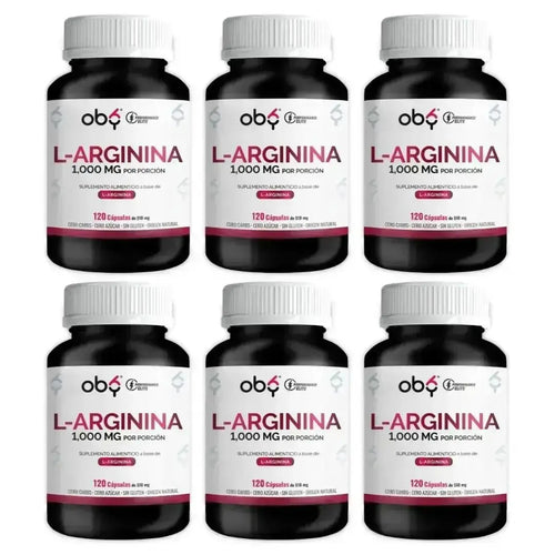 Pack de 6 frascos: OBY L-Arginina de Alta Potencia Fast Bundle