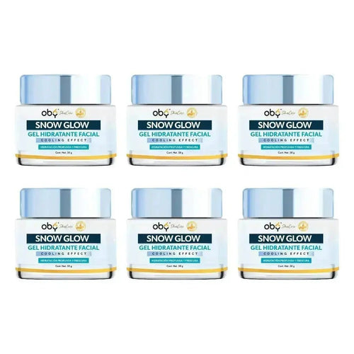 Pack de 6 frascos: OBY GEL HIDRATANTE FACIAL SNOW | Hidratación Profunda y Frescura con retinol Fast Bundle
