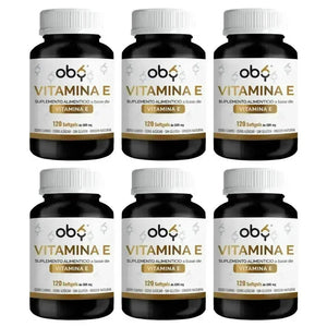Pack de 6 frascos: OBY Vitamina E | Vitaminas para mujer y hombre Fast Bundle