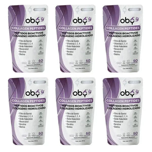 Colageno Hidrolizado Puro, Acido Hialuronico, Vitaminas, Biotina, Keratina, Resveratrol, Fibra Bambu | OBY Collagen Peptides Polvo oby.mx