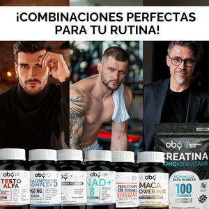 OBY Testo Alfa | Vitaminas hombre con 12 ingredientes | 180 cápsulas oby.mx