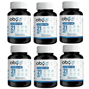 OBY MULTI HIM Multivitaminico HOMBRE, 21 Vitaminas, Aminoacidos, Minerales y Nutrientes. 120 caps oby.mx