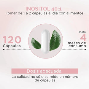 Oby Myo y D-Chiro Inositol Ratio 40:1 | 120 cápsulas oby.mx