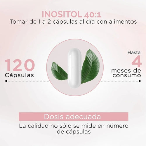 Oby Myo y D-Chiro Inositol Ratio 40:1 | 120 cápsulas oby.mx