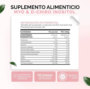 Oby Myo y D-Chiro Inositol Ratio 40:1 | 120 cápsulas oby.mx