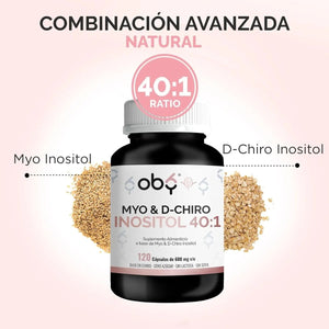Oby Myo y D-Chiro Inositol Ratio 40:1 | 120 cápsulas oby.mx