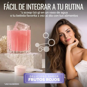 Colageno Hidrolizado 10 Tipos | OBY Collagen 10 Polvo 500g | Frutos Rojos oby.mx