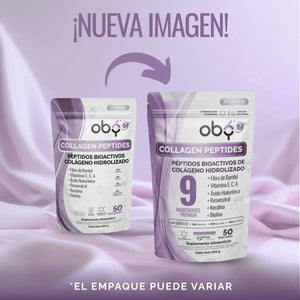 OBY Colageno Hidrolizado Puro Polvo Sin sabor 500 gr | con Acido Hialuronico, Vitaminas, Biotina, Keratina, Resveratrol y Fibra Bambu oby.mx