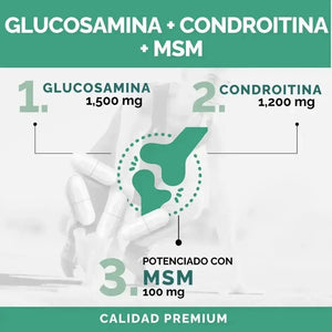 OBY Glucosamina, Condroitina + MSM | 120 cápsulas $̶6̶5̶9̶.̶0̶0̶ oby.mx