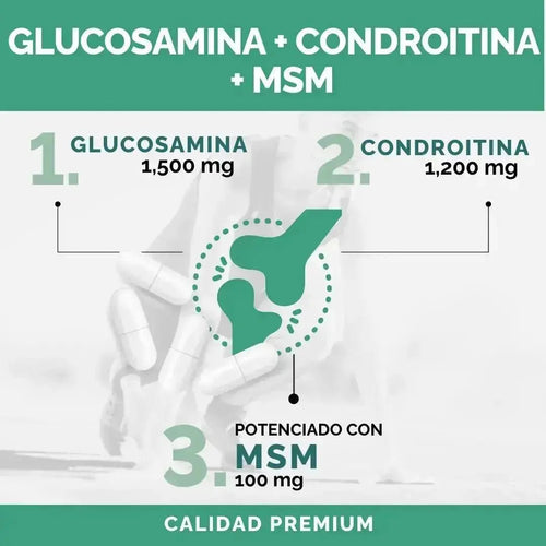 OBY Glucosamina, Condroitina + MSM | 120 cápsulas $̶6̶5̶9̶.̶0̶0̶ oby.mx