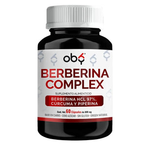 OBY Berberina Pura con Cúrcuma y Pimienta Negra | 60 cápsulas $̶6̶4̶9̶.̶0̶0̶ oby.mx