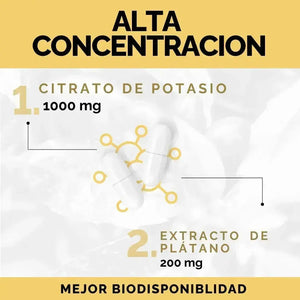 OBY Citrato de Potasio Enriquecido con Plátano |180 Cápsulas $̶4̶3̶9̶.̶0̶0̶ oby.mx