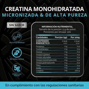 Oby Creatina Monohidratada Micronizada Pura Polvo 500g oby.mx