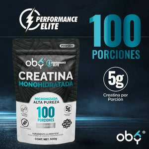 Oby Creatina Monohidratada Micronizada Pura Polvo 500g oby.mx