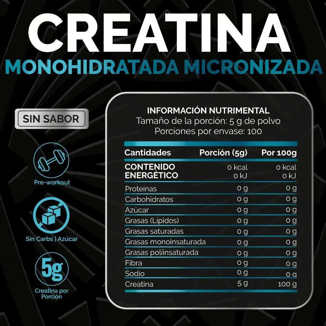 Oby Creatina Monohidratada Micronizada Pura Polvo 500g oby.mx