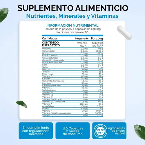 2x1 Solo por 24 Hrs. ¬°OFERTA FLASH! | OBY MULTI HIM Multivitaminico HOMBRE, 21 Vitaminas, Aminoacidos, Minerales y Nutrientes. 120 caps por cada frasco oby.mx