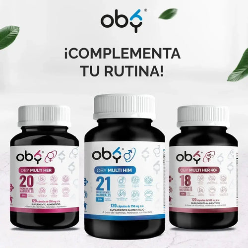2x1 Solo por 24 Hrs. ¬°OFERTA FLASH! | OBY MULTI HIM Multivitaminico HOMBRE, 21 Vitaminas, Aminoacidos, Minerales y Nutrientes. 120 caps por cada frasco oby.mx