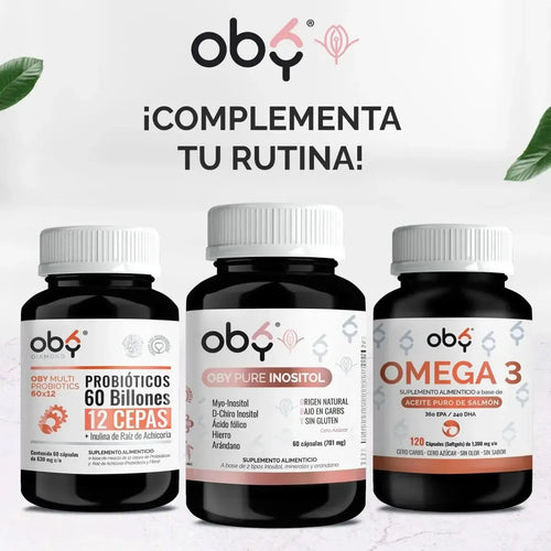 OBY Pure Inositol con Myo y D-Chiro Inositol + Ácido Fólico, Hierro y Extracto Arándano | Capsulas $̶3̶9̶9̶.̶0̶0̶ oby.mx