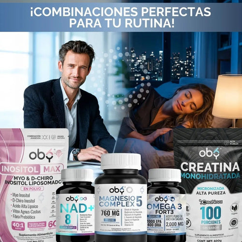 Oby 5 Magnesio Complex 180 capsulas 760mg oby.mx