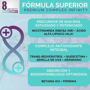 OBY NAD+ Infinity | Potenciado 8 Ingredientes: Nicotinamida Ribosa, Resveratrol | 100% Vegano | 30 Caps ̶$̶̶8̶9̶9̶ oby.mx