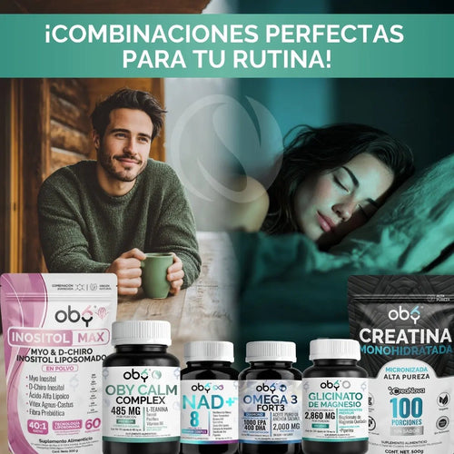 L-Teanina con Pasiflora, Toronjil y Vitamina B6 | Oby Calm Complex | 120 Capsulas oby.mx
