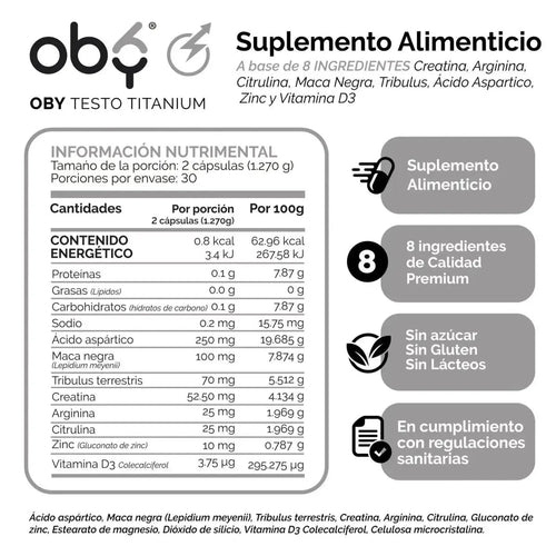 SUPER MEN TESTO PACK | Creatina Monohidratada + Testo Titanium + Calm Magnesios oby.mx