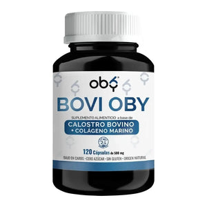 Oby Calostro Bovino | Suplemento Alimenticio con Colágeno Marino | 120 Cápsulas | 100% Natural | Grass-Fed oby.mx