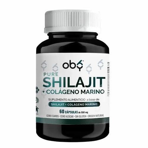 OBY Shilajit y Colágeno Marino Hidrolizado Puro | 60 Cápsulas oby.mx