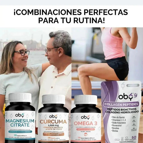 OBY Glucosamina, Condroitina + MSM | 120 cápsulas $̶6̶5̶9̶.̶0̶0̶ oby.mx