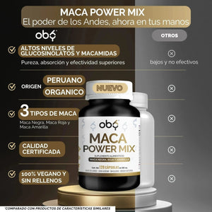 OBY Maca Negra, Maca Roja y Maca Amarilla | 120 Cápsulas $̶4̶9̶9̶.̶0̶0̶ oby.mx