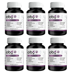 OBY Pure Resveratrol | Resveratrol más Semilla de Uva, Vitamina C, Arándano y Pimienta Negra | Cápsulas de 670 mg oby.mx