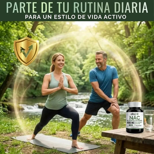 Nac 600mg + Trans Resveratrol 98% | N-acetyl Cysteine Aminoacido | Formula con Antioxidantes | 60 Capsulas oby.mx