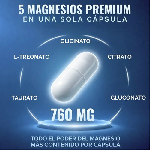 Magnesio Complex 5 OBY | 5 Tipos de Magnesios Premium | Alta Biodisponibilidad | 60 Cápsulas oby.mx