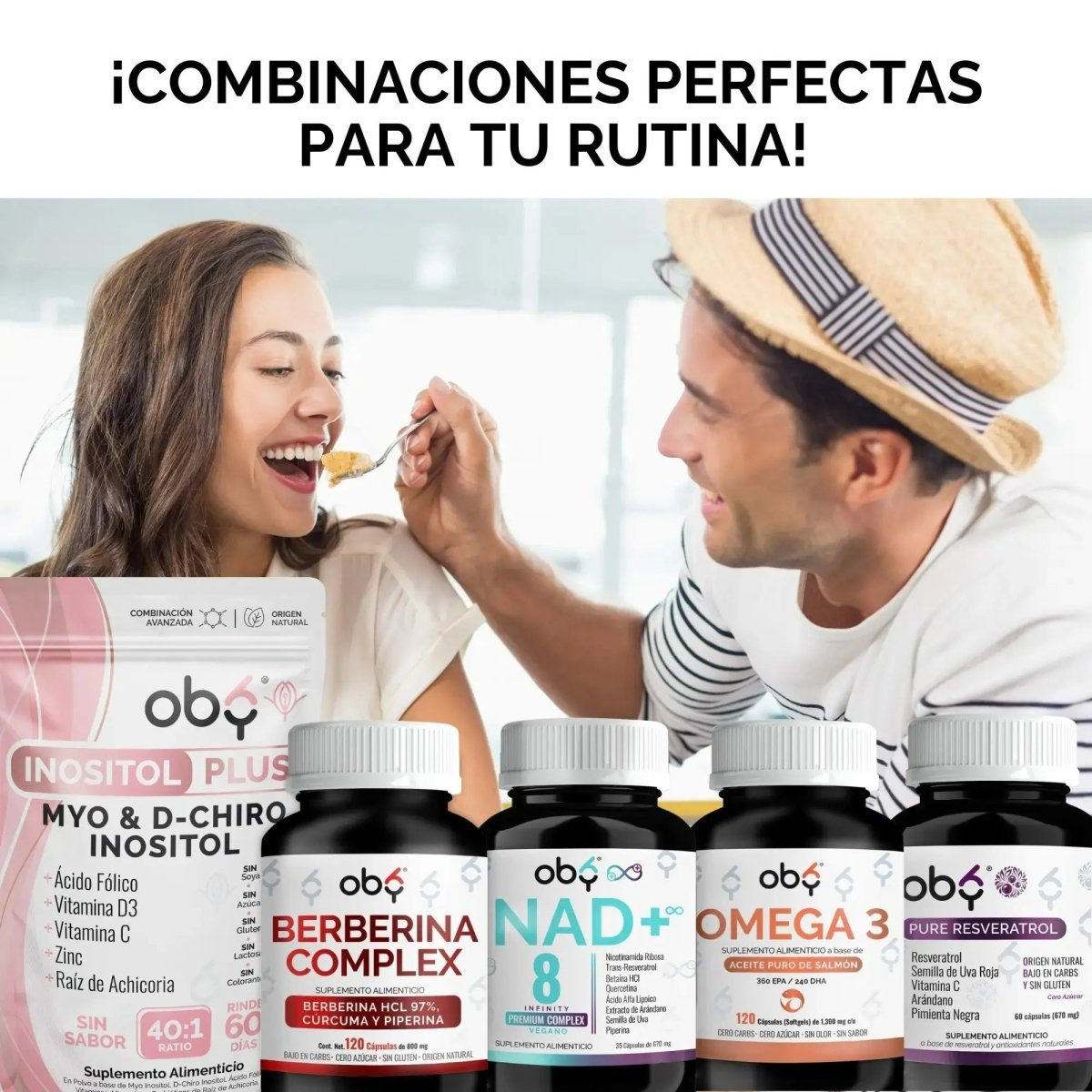 OBY Berberina Pura con Cúrcuma y Pimienta Negra | 120 cápsulas oby.mx