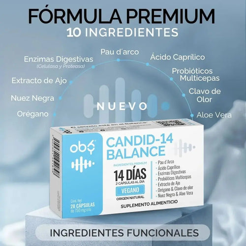 Candida Cleanse 14 Días | Fórmula Avanzada 10 en 1 | 28 Cápsulas | OBY oby.mx