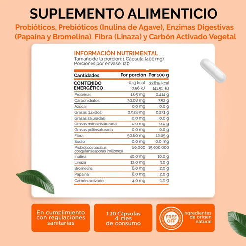 Proby Digest | 60 billones Probioticos y Prebioticos inulina Agave, Enzimas, Fibra, Carbon Activado $̶4̶4̶9̶.̶0̶0̶ (Copia) oby.mx