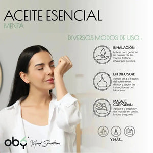 Aceite Esencial Menta Tamaño extra grande 50 ml | Oby Refreshing Mint Mood Sensations oby.mx